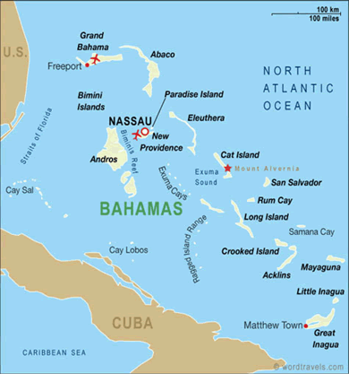 Map of Bahamas